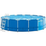 Intex Metal Frame Πισίνα PVC με Μεταλλικό Σκελετό 457x457x122εκ.